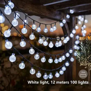 Solar Garden Decorative LED String Light - 1 Piece Waterproof Outdoor Light for Garden Pathway, Patio Decor (Floating Design)