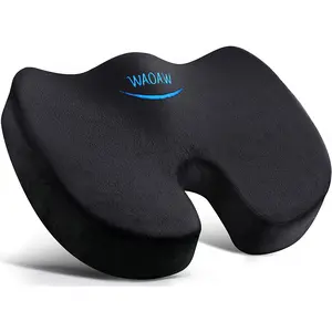 WAOAW Seat Cushion, Office Chair Cushions Butt Pillow for Car Long Sitting, Memory Foam Chair Pad for Back, Coccyx, Tailbone Pain Relief, Gifts for Men Women (Black) WAOAW