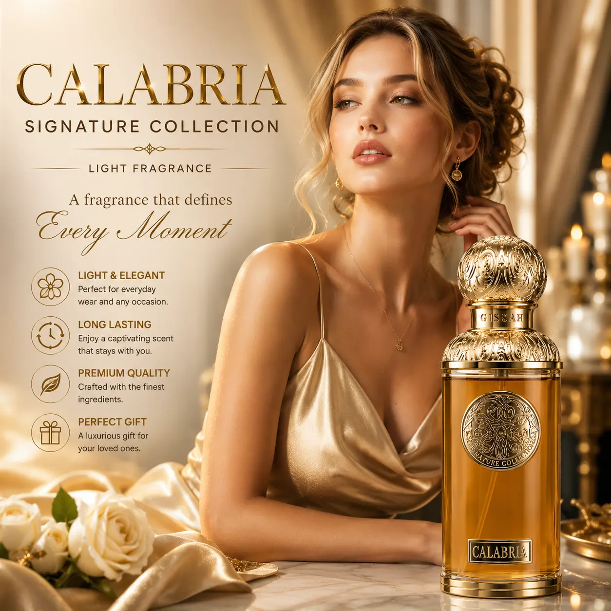 Gissah Calabria EDP, Fresh Woody Ambery Unisex Fragrance with Bergamot & Patchouli, Long-Lasting Scent for Everyday Wear, 200ml