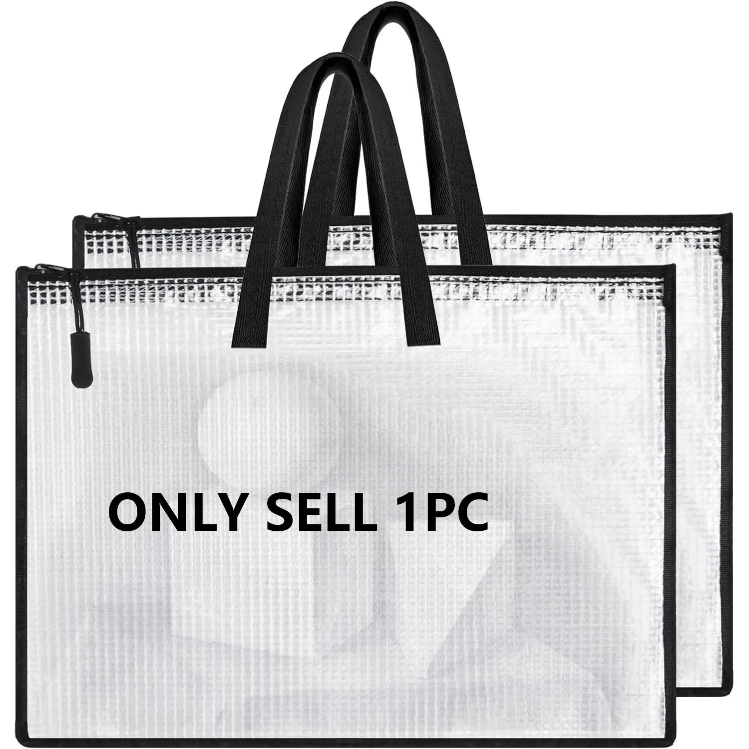 Art Portfolio Storage Bag, 1 Count/2 Counts Portable Art Portfolio Folder, Poster Storage Bag with Zipper & Handle, Portable Storage Organizer, Storage Tote, Portable Storage Bags, Office Stationery & Supplies