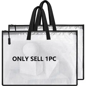 Art Portfolio Storage Bag, 1 Count/2 Counts Portable Art Portfolio Folder, Poster Storage Bag with Zipper & Handle, Portable Storage Organizer, Storage Tote, Portable Storage Bags, Office Stationery & Supplies