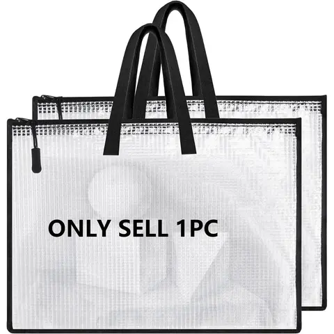 Art Portfolio Storage Bag, 1 Count/2 Counts Portable Art Portfolio Folder, Poster Storage Bag with Zipper & Handle, Portable Storage Organizer, Storage Tote, Portable Storage Bags, Office Stationery & Supplies