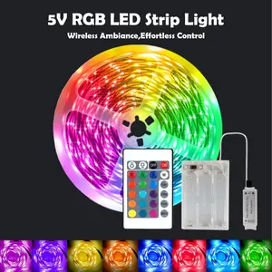 Battery-Powered LED Light Strip (AA batteries not included) , IR Remote Control, Adjustable Brightness, Indoor Decorative Lighting, Halloween & Christmas Atmosphere