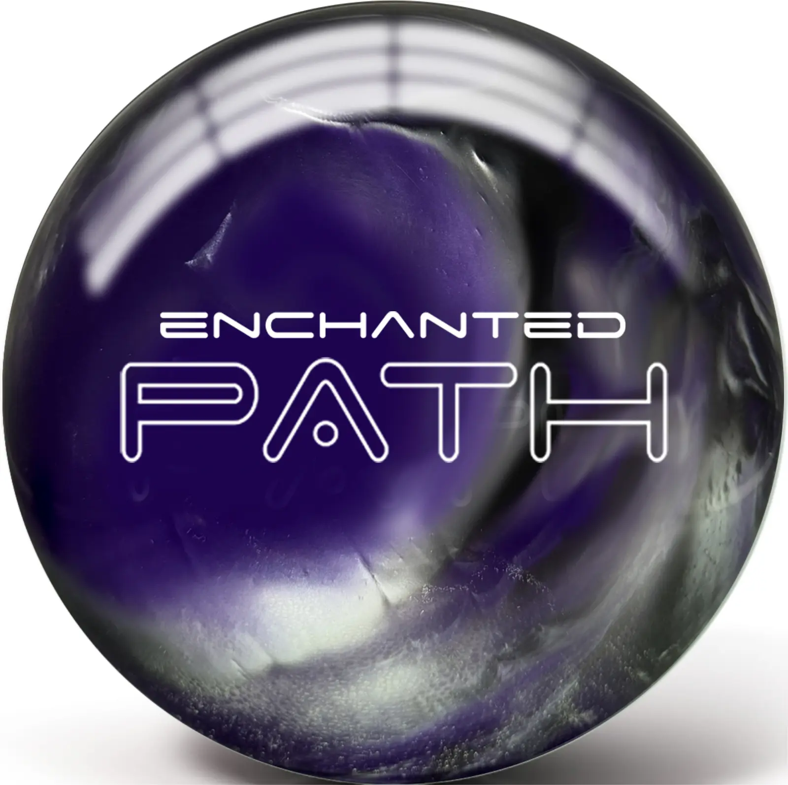 Pyramid Benchmark Hybrid Reactive Enchanted Path Rising Bowling Ball, Purple/Black/Silver, Various Weights Available
