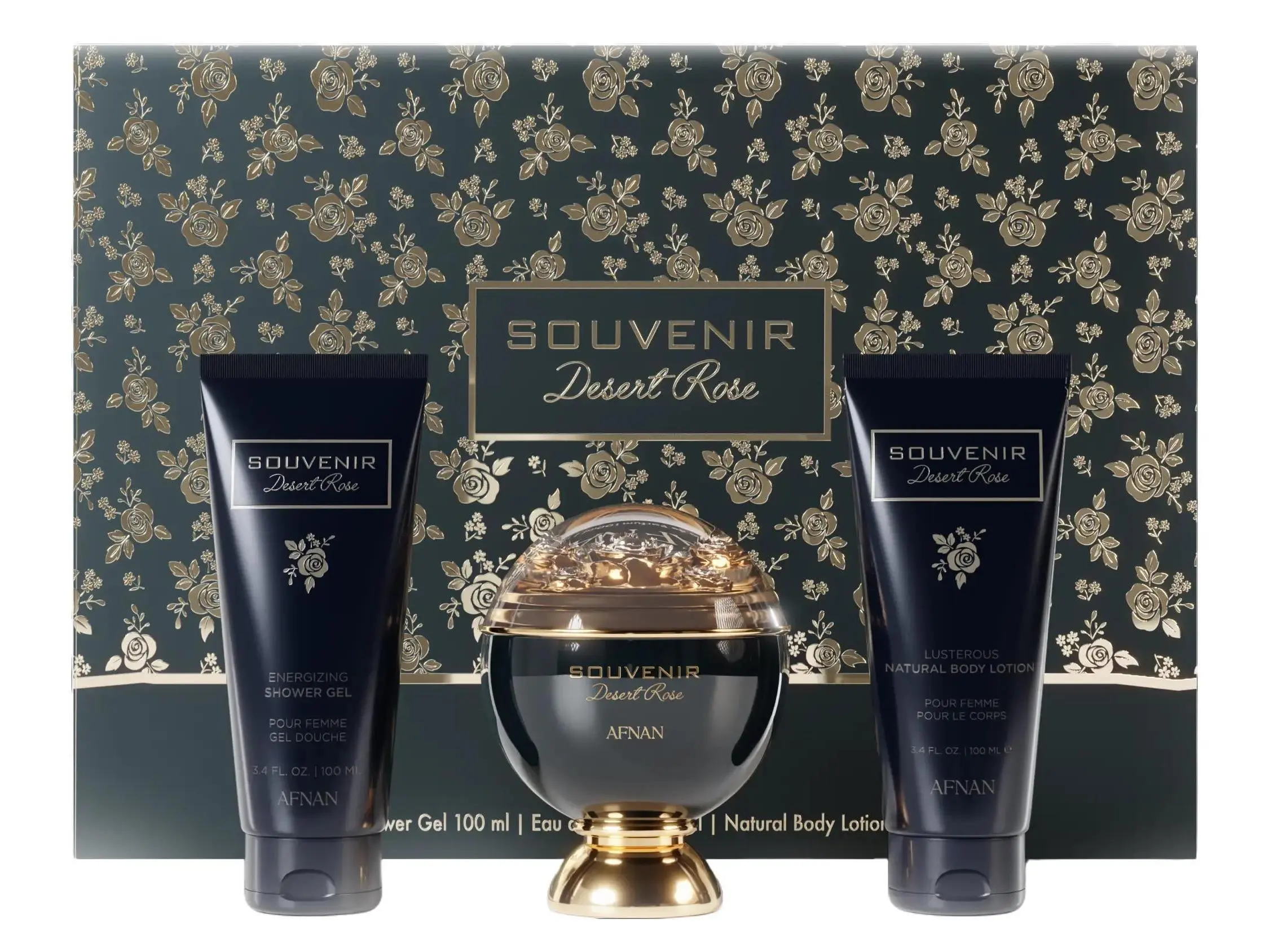 Afnan Souvenir Desert Rose Perfume Gift Set for Women's  – A Captivating Journey Through Desert Blooms
