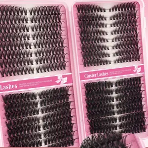 1 box of 576 eyelash extensions - D-rolls, naturally fluffy eyelashes, Cluster Eyelash, 3D waterproof, DIY eyelashes, suitable for daily gatherings, 8-16mm, 30D-80D thickness, very suitable for cat eyes, baby eyes, and natural styles