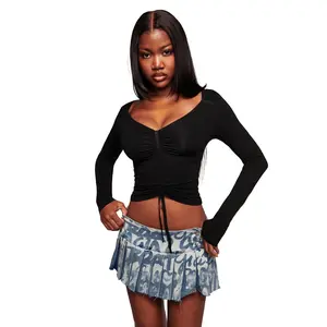 ASHA LONG SLEEVE TOP - BLACK