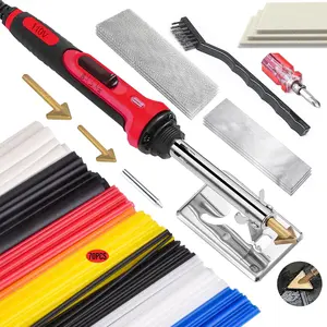 SUNMORN 150W Plastic Welder Kit, 3-Speed Temperature Control Plastic Welding Kit, Professional Plastic Weld Tool With 70pcs Welding Rods,3Tips,Portable Plastic Repair Kit For Car Bumper,Kayak Repairs (Red)