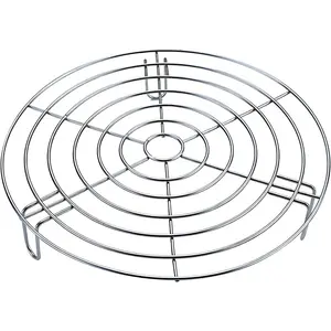 Cooling Rack Stainless Steel Air Fryer Skewer Set Round Dia 11" for Cooking Baking 304 Steel Steamer Canning Rack Circle Wire Cooling Rack for Air Fryer Instapot Cake Pans 1.8" Height 28cm