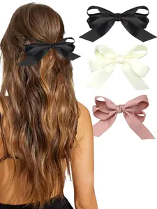 Women's Elegant Bowknot Design Hair Clips, Cute Trendy Tiered Layered Design Hair Clips, Fashionable Hair Accessories for Women & Girls for Hairstyle Decoration Super Cute Clips