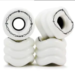 Shark Wheel 54mm, 78A White Jaws - High Performance Skateboard Wheels for Smooth Ride