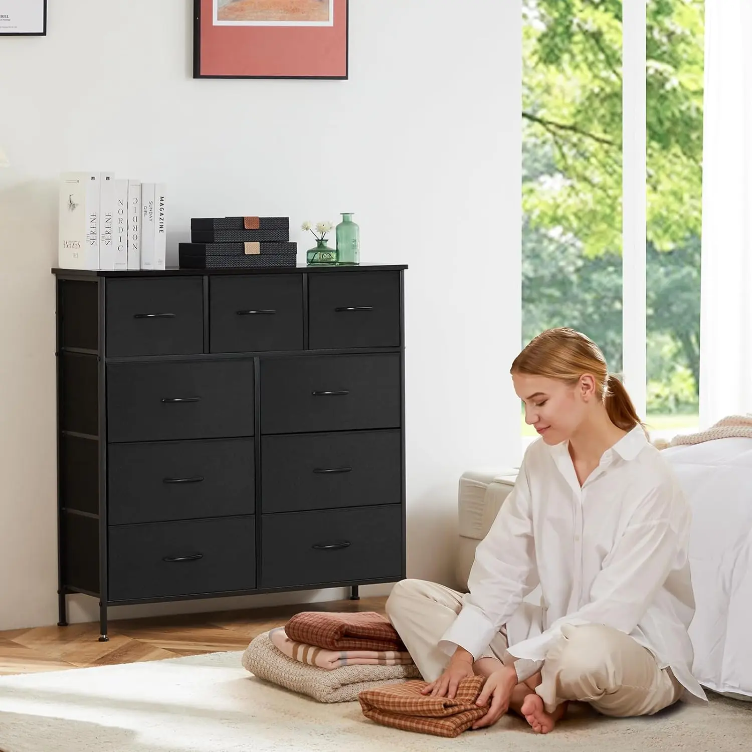 black 9 drawer dresser Suki 9 Drawer Dresser main image 1