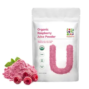 Organic Raspberry Juice Powder 16 oz - Unleash'd Organic 100% Pure Natural Green Food, Rich in Antioxidants and Multivitamins, Aids Digestion and Improves Constipation