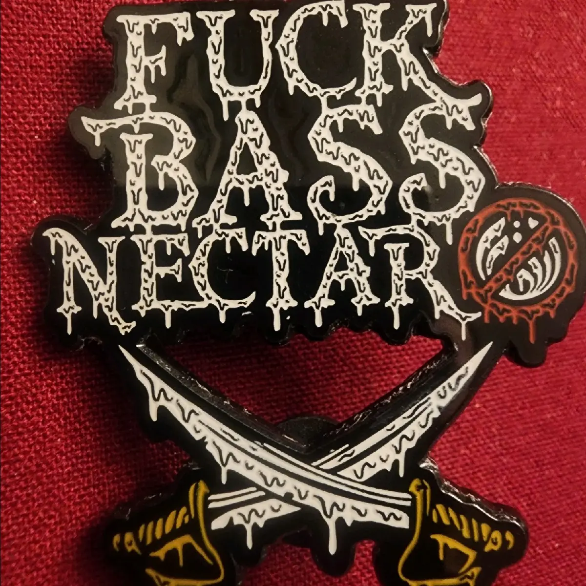 fuckbassnectar pirate enamel pins