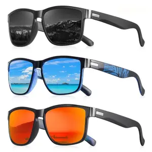 3-Pack Polarized Sunglasses for Men Women Vintage Square Unisex UV400 Sun Shades Trendy Classic Retro Style Eyewear for Driving Fishing Beach Travel Everyday Wear