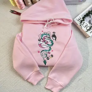 Everything's Ghibli Studio Accessories Store - Spirited Away Embroidered Sweatshirt, Haku Spirited Away Embroidered Hoodie