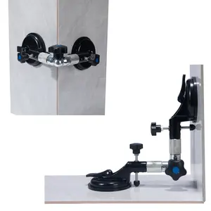 5-in-1 Heavy Duty Suction Leveling Clamps - 130mm x 8mm Thick Rubber Vacuum Cup for Tile Corner Alignment, Countertop Seam Joining, Slab Lifting & Wood Floor Leveling - Pro Grade Installation Hardware