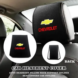 Carbon Fiber Car Headrest Cover, Compatible with Chevrolet Copac, Wind, Excelle, Cruze, Malibu, Trax, Seat Neck Support Cushion Pad