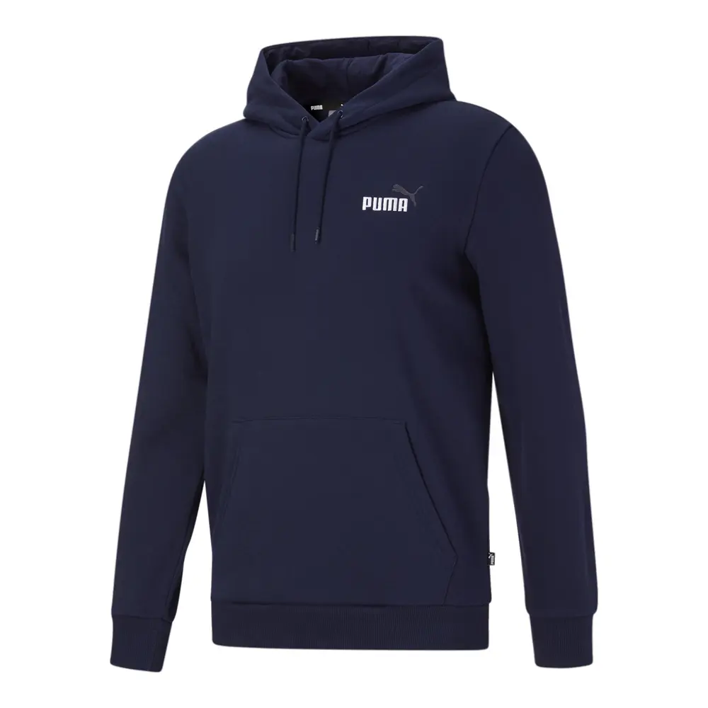 PUMA Mens Essentials Embroidered Logo Hoodie Casual Outerwear Casual Drawstring - Blue