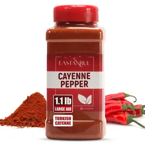 Eastanbul Cayenne Pepper, 1.1lb, Bulk Cayenne Pepper Powder, Hot and Flavorful Ground Chili Cyan Powder
