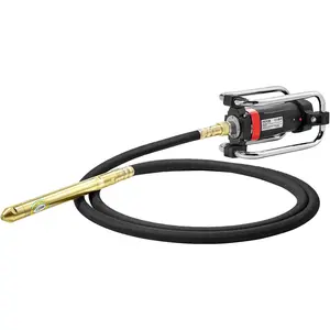 Father's Day Gift VEVOR Concrete Vibrator, 1300W Power, 16000 Vibrations Per Minute, Durable 2HP Copper Engine, Portable for Construction, Comes with 14.75ft Shaft, Ideal for Removing Air Pockets & Smoothing