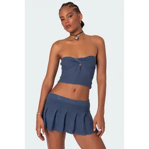 Kiera Twist Front Knit Tube Top