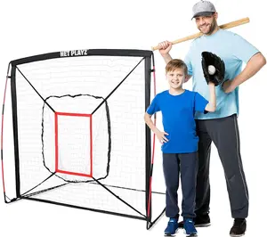 5' X 5' Baseball & Softball Practice Hitting & Pitching Net Similar to Bow Frame, Great for All Skill Levels Batting Net Portable Training Net