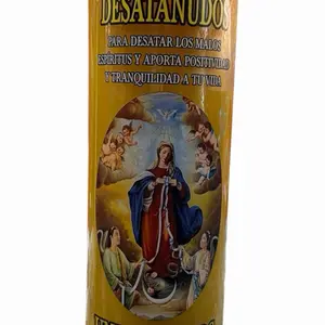DESATANUDOS VELADORA PREPARADA Unblocked Candle Ready for Use Clear Unobstructed Flame Ideal for Various Occasions Decor Ornaments