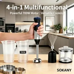 immersion blender 4-in-1 Multifunctional Immersion Blender with 700W Motor for Versatile Cooking and Mixing Home multifunctional kitchen cooking stick, baby food supplement electric handheld stirrer, meat grinder