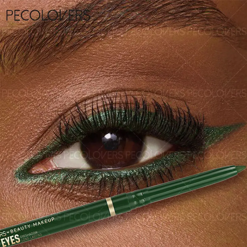 Waterproof Eyeliner Pens - Eyeliner Pen Cosmetic, Longwear Eye Liner, Vibrant Green, Easy Application, Long-Lasting, Smudge-Proof, 2-in-1 Multi-Purpose Eye Makeup for Bold Looks