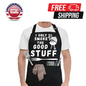 Funny Aprons for Men, BBQ Dad Apron