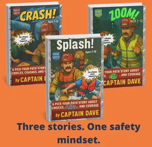 Child Safety 3 Book Pack - (Parenting essential for interactive teaching kids traffic, water, helmet safety / Pick-Your-Path multiple reads per book / for ages 7-12 years)