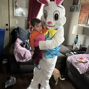 Easter Bunny Rabbit Mascot Costume Adult Size Fancy Dress Halloween