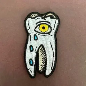 Crying Tooth Traditional American Style Iron On Patch