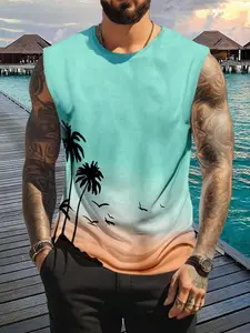 Men's Plus Size Sleeveless Tank Top – Casual, Breathable and Fashionable Summer Shirt for Tall and Big Men Menswear Operator