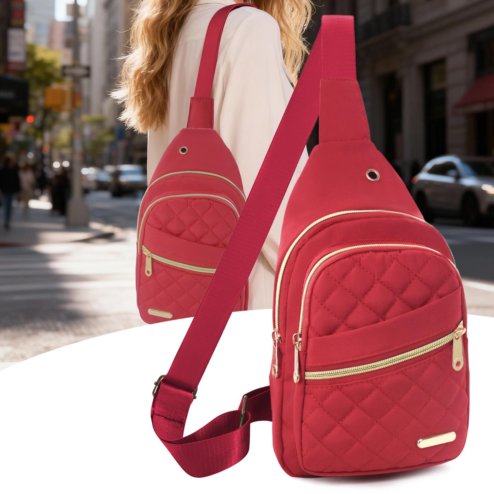 2026 model solid-color quilted crossbody bag - A lightweight and water-resistant women's shoulder bag with adjustable shoulder strap and multiple pockets, suitable for daily use and as a gift, including Christmas gifts.