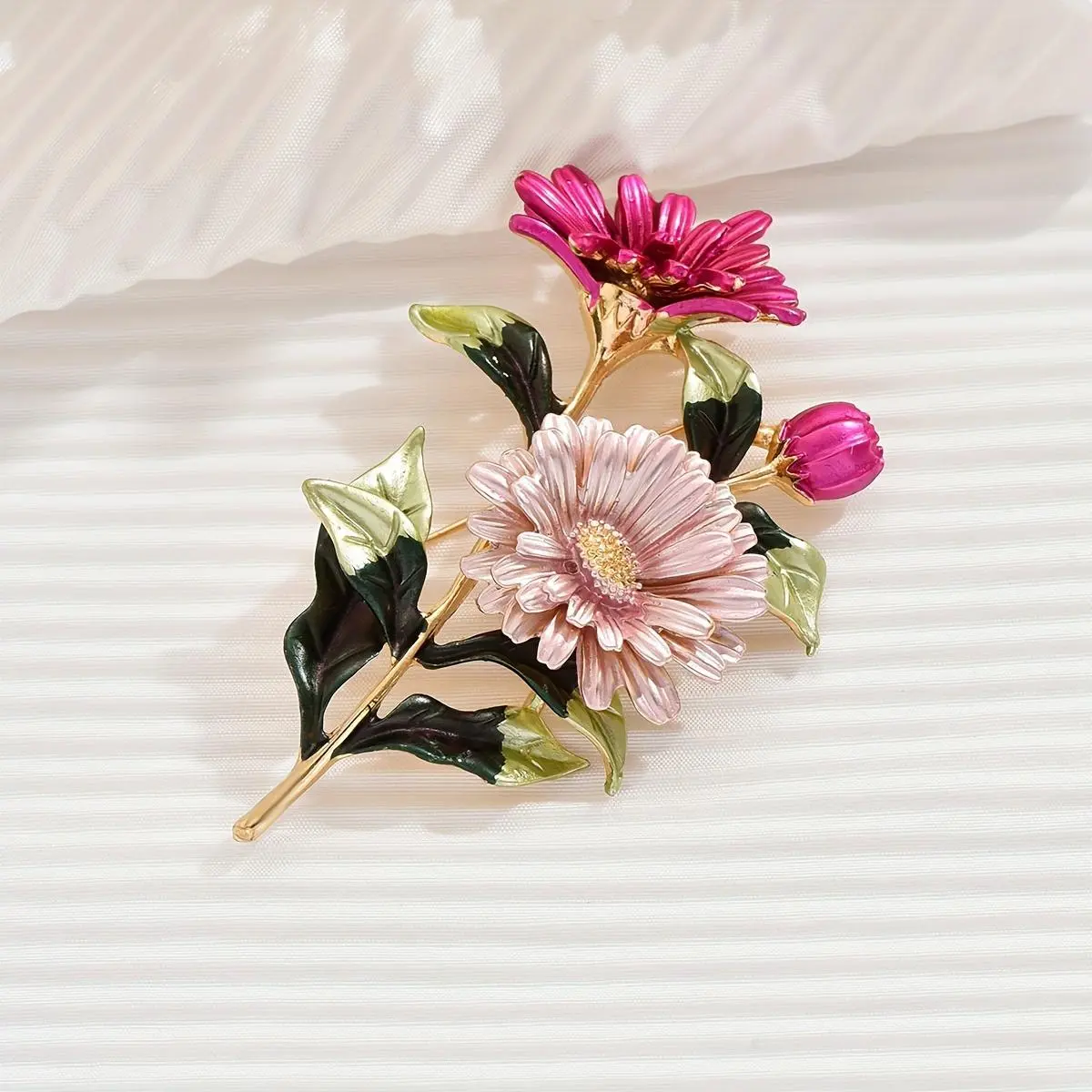 Women's Korean-Style Floral Brooch, 1pc Multi-Functional Female Accessory for Casual, Commute, Daily Wear, Clothes & Collar Decoration