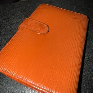 Pre-owned Louis Vuitton Epi Small Leather Goods PreOwned Leather Wallet Orange