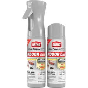Ortho Home Defense Max Indoor Insect Barrier - Kills Ants, Roaches, Spiders, Fleas and Ticks, 360 Sprayer - 9 fl. oz. with Refill BY