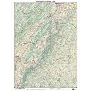 Shenandoah National Park, Virginia Recreation Map