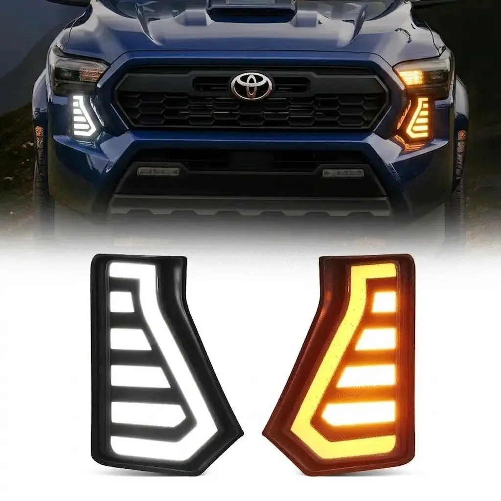 LED Fog Lights with DRL & Sequential Turn Signals for 2024-2025 Toyota Tacoma Car Accessories Truck