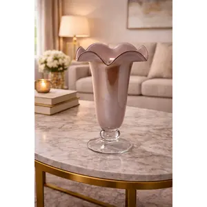 Pink Vase - High-Quality Ceramic with Delicate Rose-Pink Hue and Sleek Matte Texture for Floral Arrangements