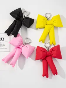Korean Style Cute Girl Heart Bow Keychain For Bags, Bag Charm Accessory, Retro Alloy Material, All Seasons Fashion, Unique Design