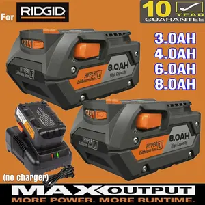 2025new 6AH/8AH Hyper Lithium-ion Battery For Ridgid 18V R840087 R840085 Rigid 18V Tool Portable