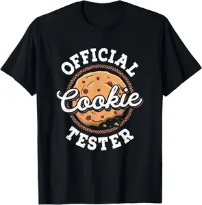 100% Cotton Official Cookie Tester Pastry Baking Cookie Baker T-Shirt Distressed Graphic Big Menswear Tops Vintage Crewneck Short Sleeve Tropical