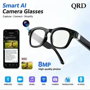 Qrd 2026 Ai Smart Glasses, 13mp Camera, Video Recording, Bluetooth-compatible Calling, Ip54 Rating, 6-Axis Stabilization, Voice Control, Outdoor Sports