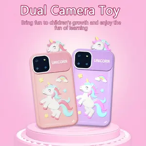 Children's Camera Mini Smartphone Toy, Suitable for Girls - 2.8 Inch Touchscreen, 22 Educational Games, Dual Camera, Built-in Music Player, Christmas/Birthday Gift