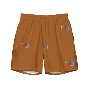 Autism Rainbow Symbol Swim Trunks Coffee