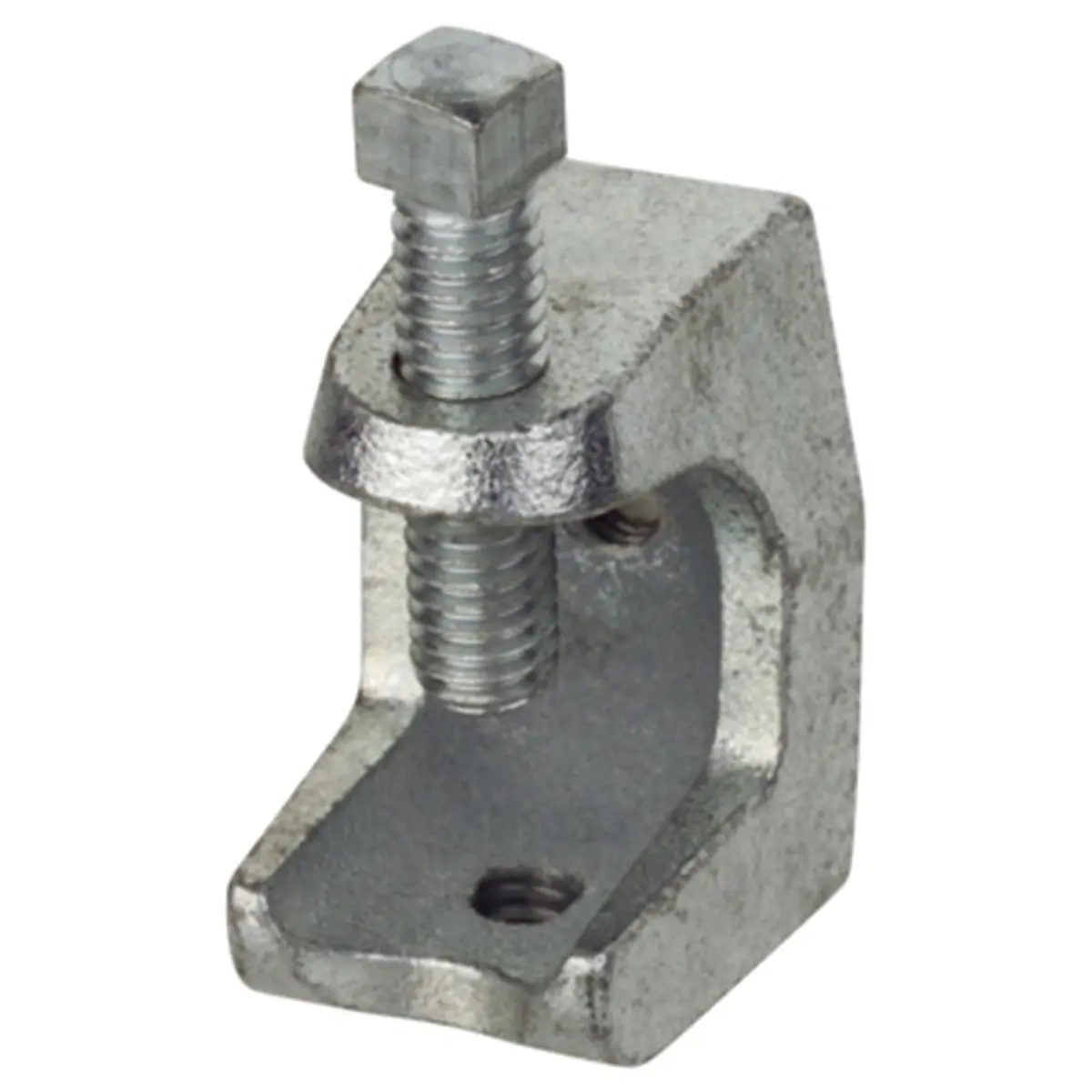212 MAIN Thomas & Betts Z502-10 Malleable Iron Beam Clamp - Clamp with Thread, 0.38 in, Threaded Rod, Electroplated Zinc, Fits Flange