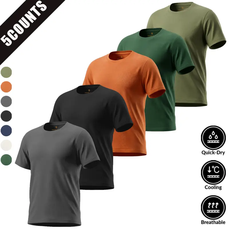 Black + Dark Gray + Orange Red + Dark Green + Army Green